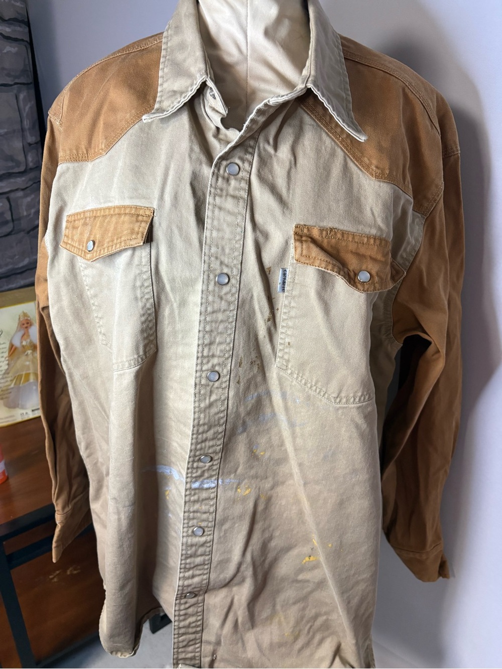 Carhartt Tan and Brown Lightweight Shirt Jacket